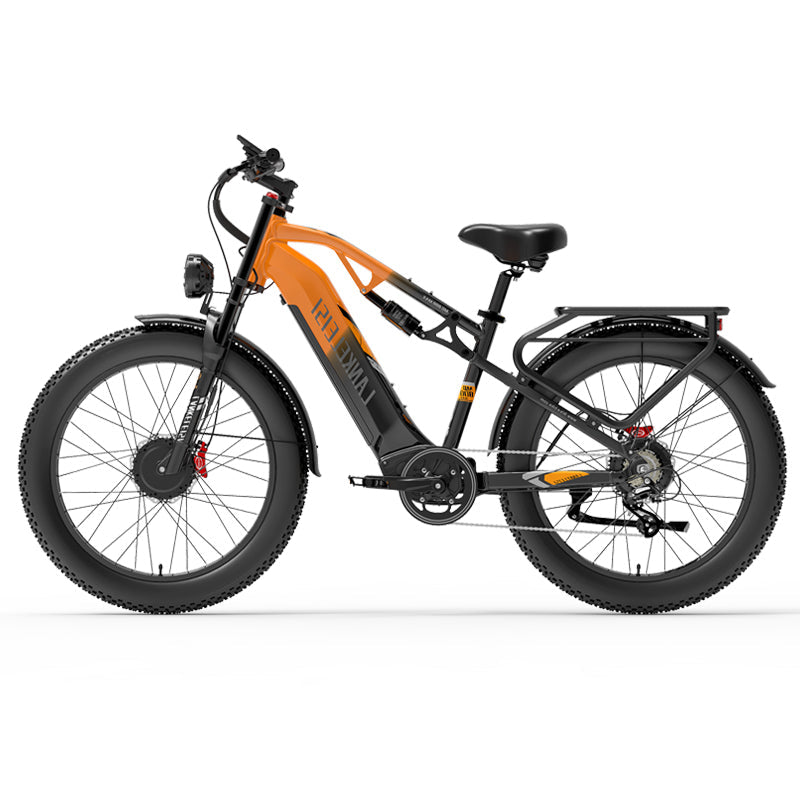 Vélo électrique tout-terrain LANKELEISI MG800Max 2000 W à double moteur et pneus larges de 26 pouces