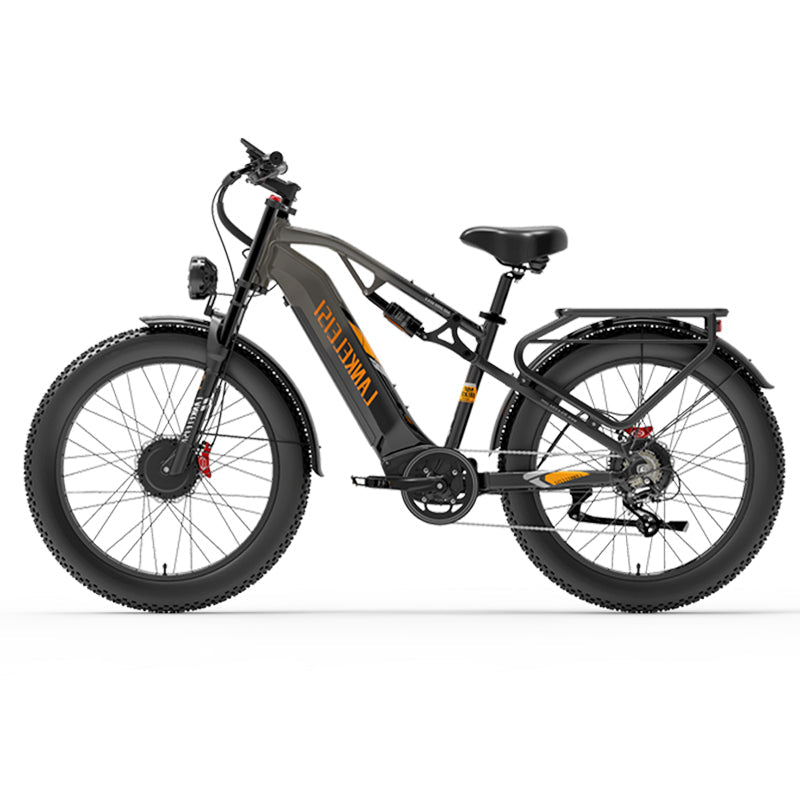 Vélo électrique tout-terrain LANKELEISI MG800Max 2000 W à double moteur et pneus larges de 26 pouces