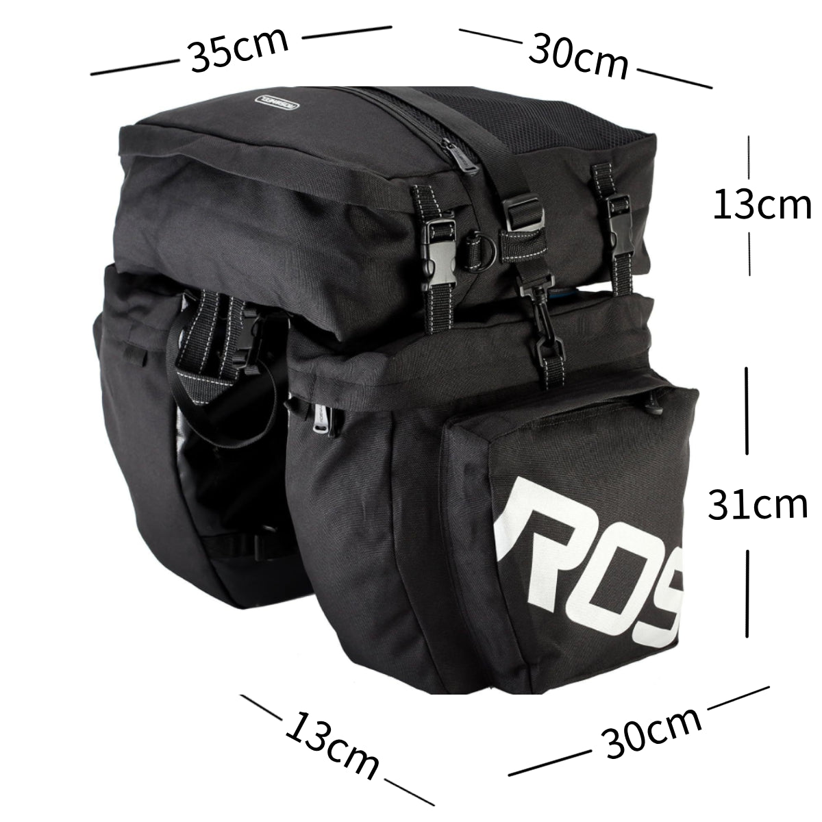 LANKELEISI Bike 3-in-1 Trunk Bags Double Side