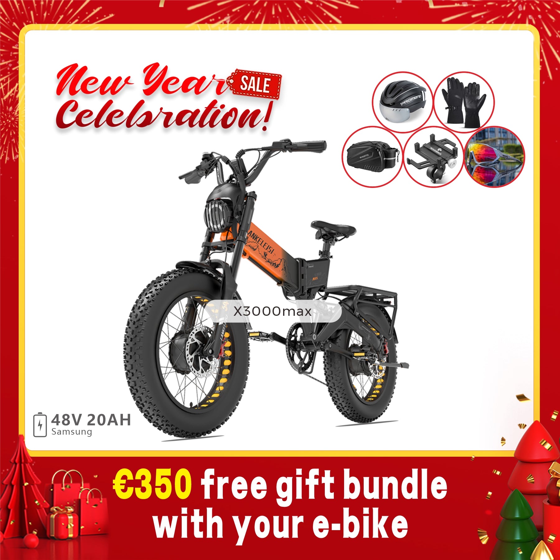 LANKELEISI X3000 MAX 2000W VTT électrique pliable à double moteur (nouveautés)