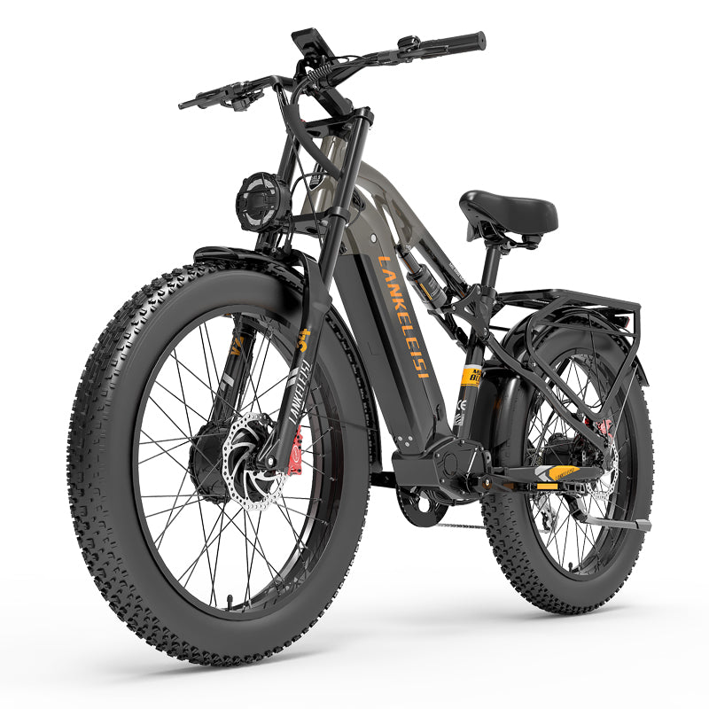 Vélo électrique tout-terrain LANKELEISI MG800Max 2000 W à double moteur et pneus larges de 26 pouces