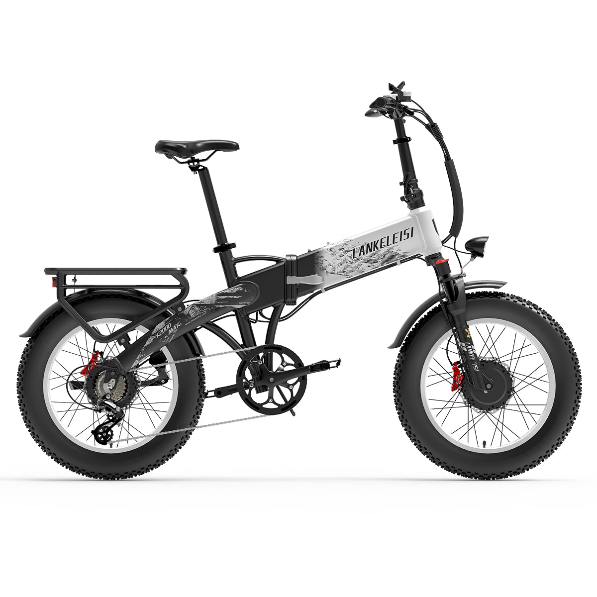 【Pré-vente】 Vélo électrique pliable LANKELEISI X2000 MAX 2000W à double moteur (nouveautés)