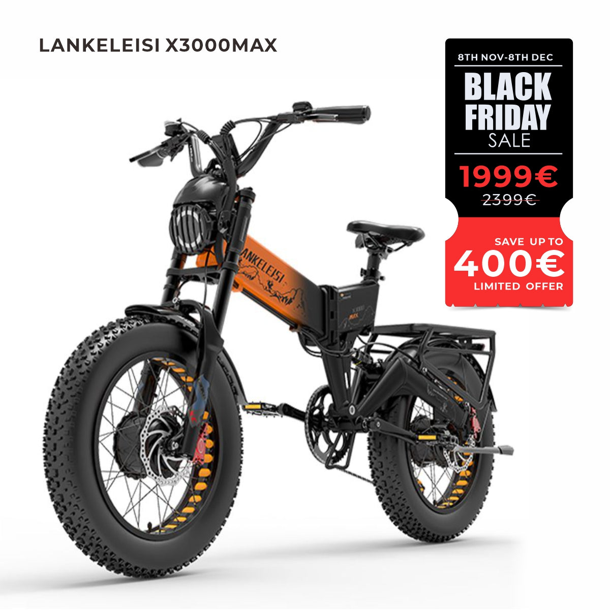 LANKELEISI X3000 MAX 2000W VTT électrique pliable à double moteur (nouveautés)