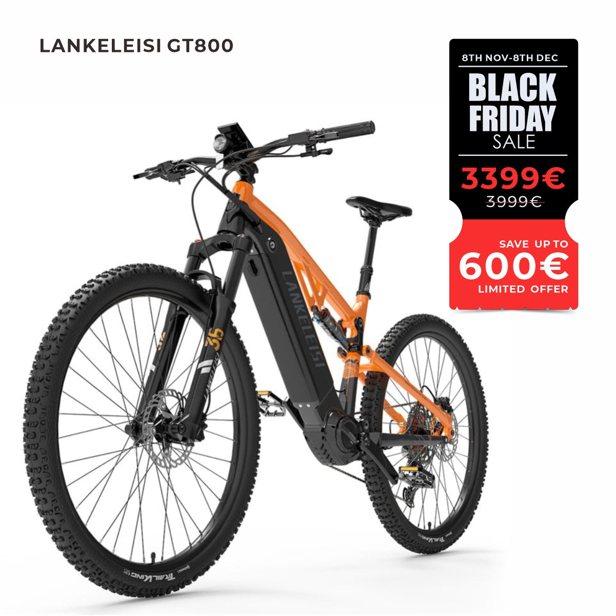 【Pré-vente】 Vélo électrique de montagne LANKELEISI GT800 (nouveautés)