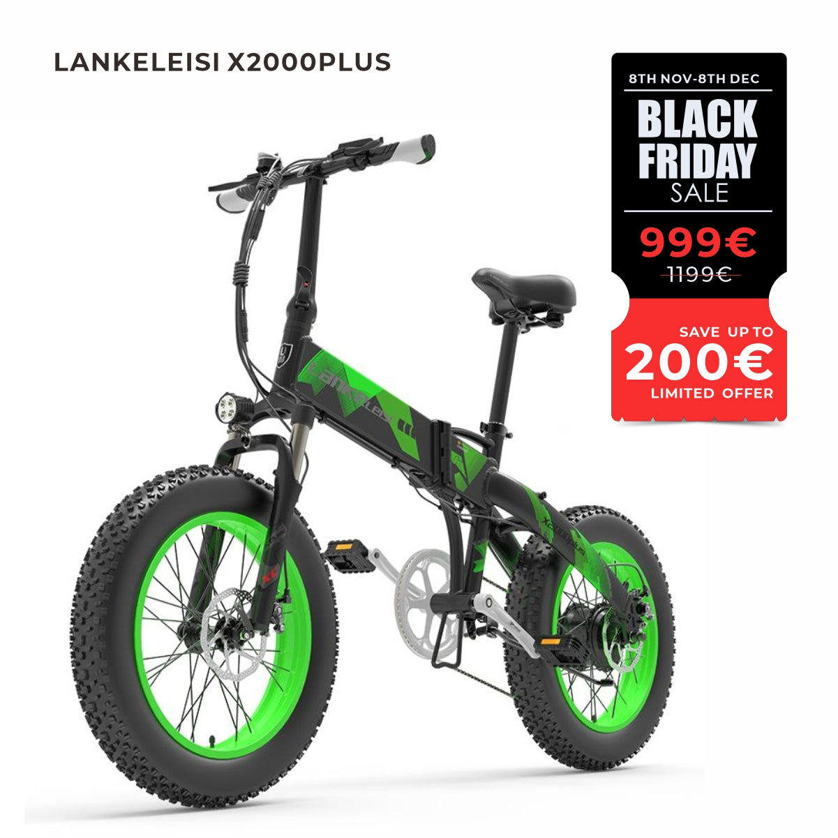 Vélo électrique pliable LANKELEISI X2000 Plus