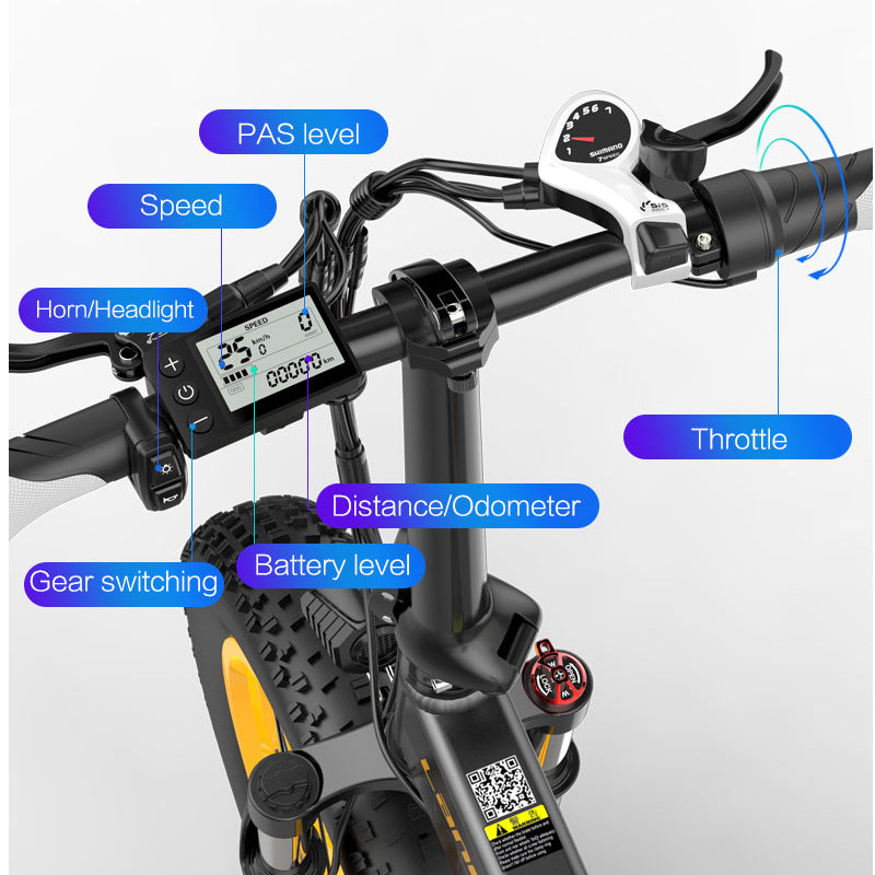 LANKELEISI X3000 Plus Folding Electric Mountain Bike