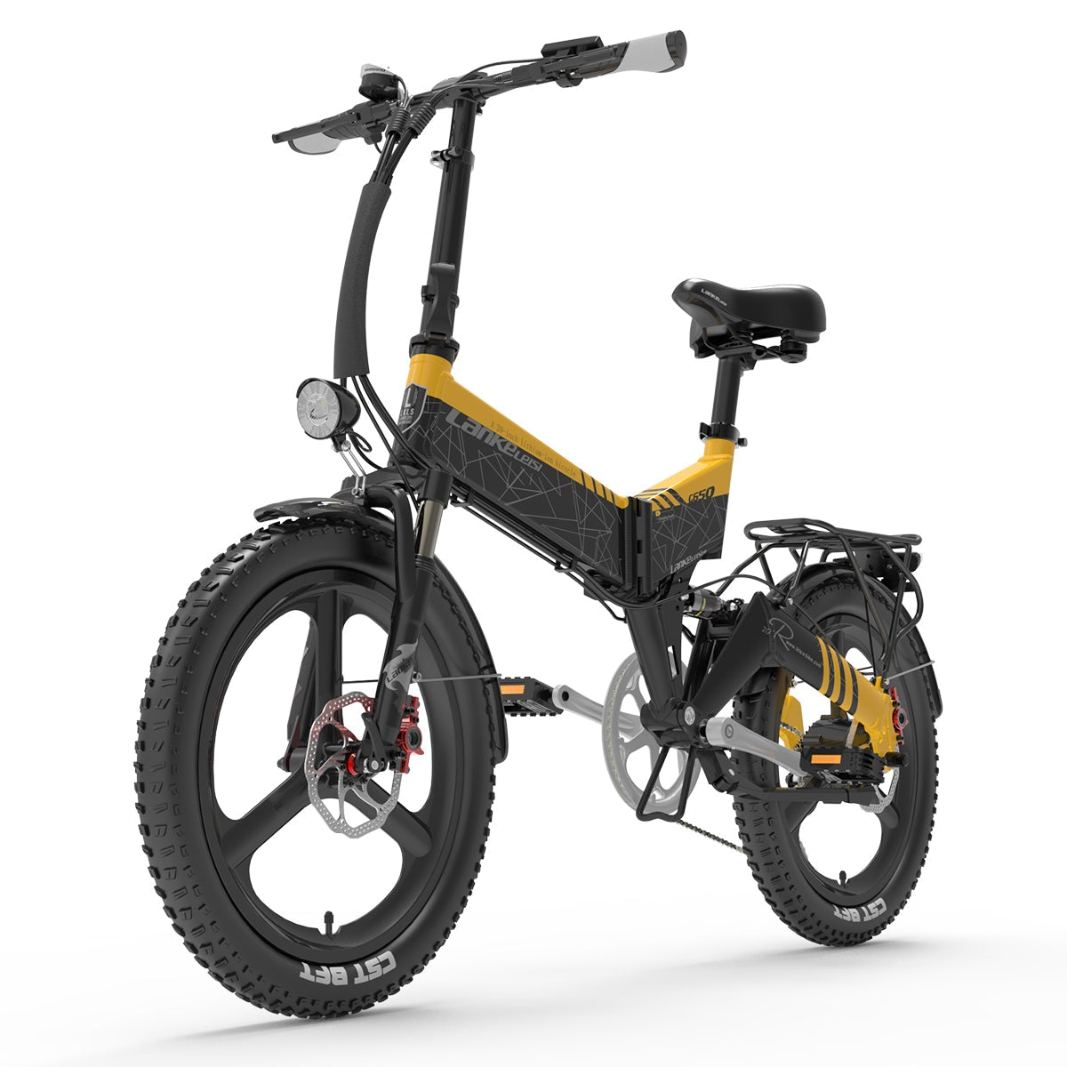 Lankeleisi G650 Folding Electric City Bike Yellow