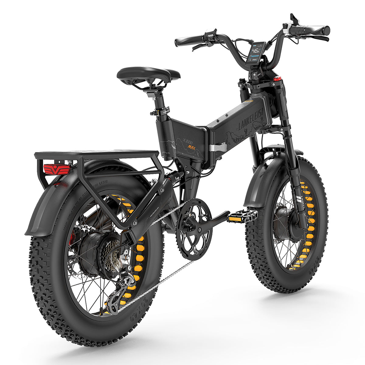 Lankeleisi X3000 Max 2000W Dual Motor Foldable Electric Mountain Bike(New Upgrade) Grey Ebike